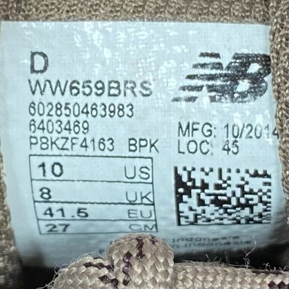 Womens 10 New Balance 659 Hiking Trail Shoes Brown Blue SEF1082 - Picture 8 of 8